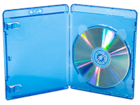 Blu-Ray Clear Blue Plastic Case